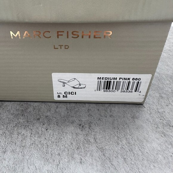 Marc Fisher Women's Cici Square Toe Kitten Heel Thong Sandal, Size 8M, Pink - Picture 12 of 13